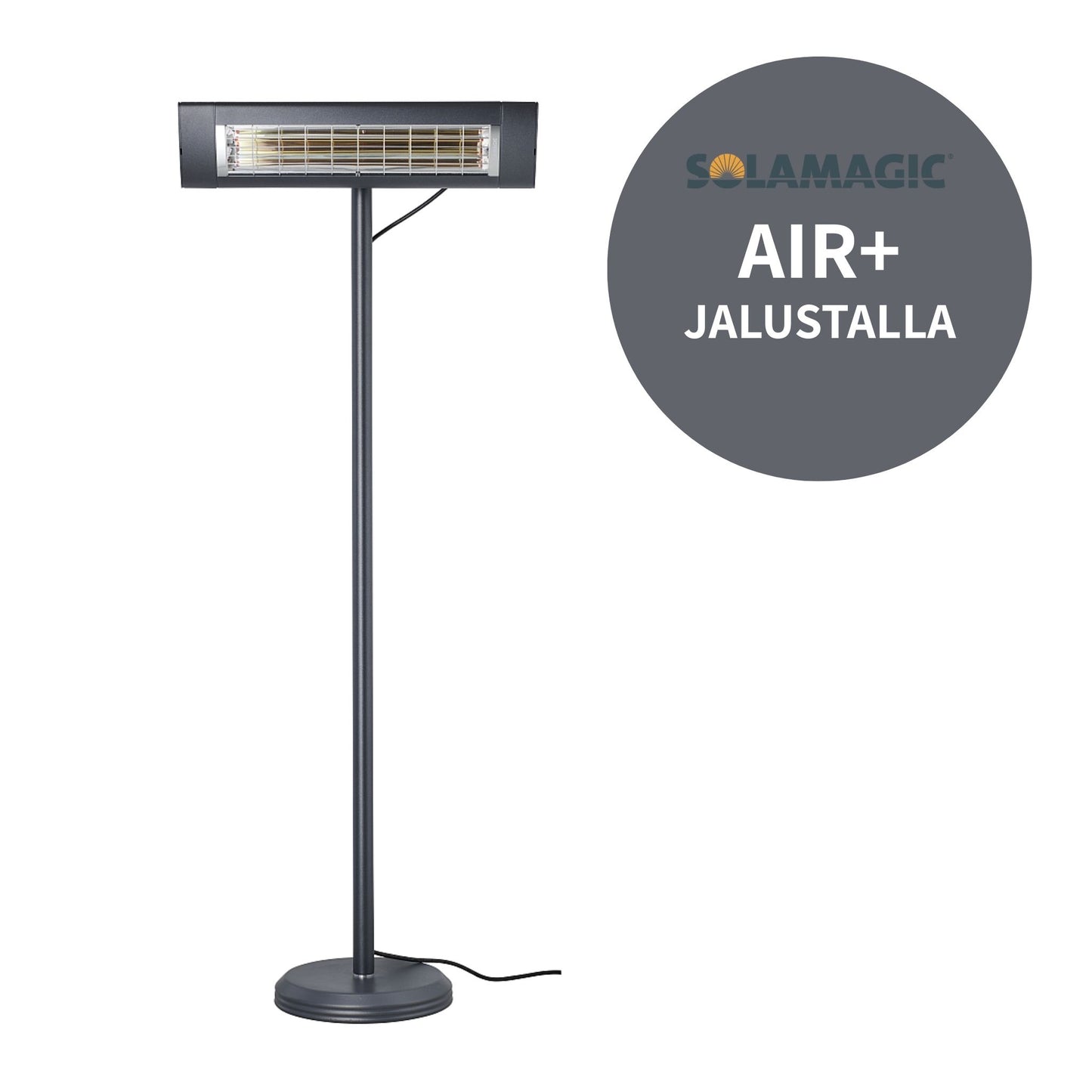Lasiterassilämmitin Solamagic AIR+ 2000 jalustalla antrasiitti