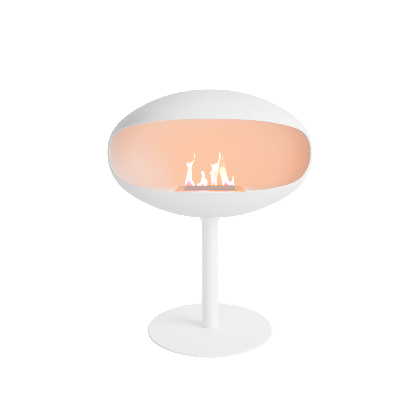 Biofireplace Cocoon Pedestal all white
