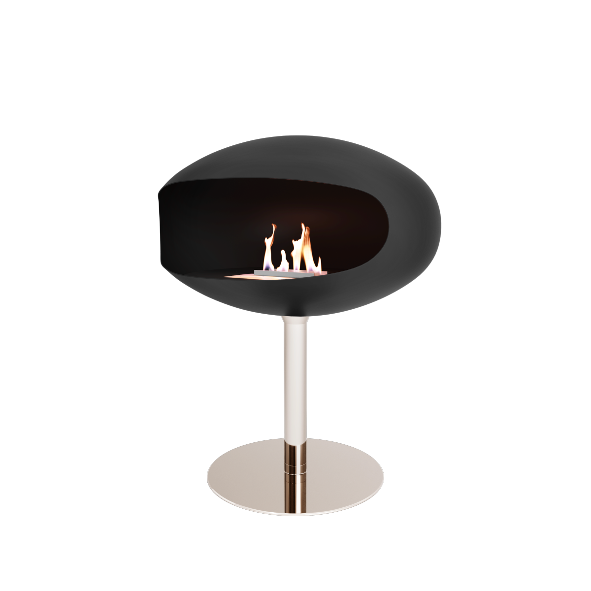 Biofireplace Cocoon Pedestal black with steel base