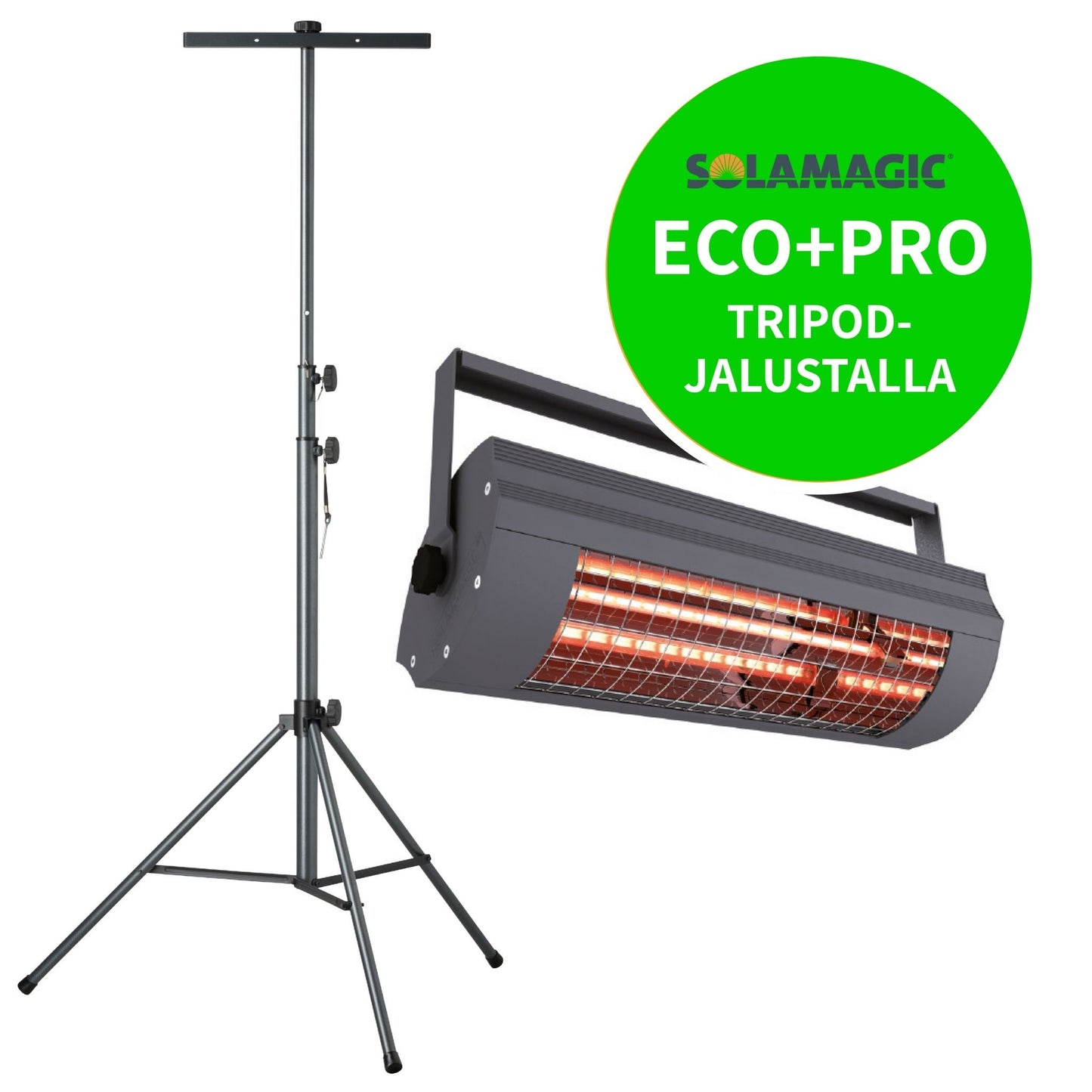 Terassilämmitin Solamagic ECO+PRO 2000 Tripod-jalustalla