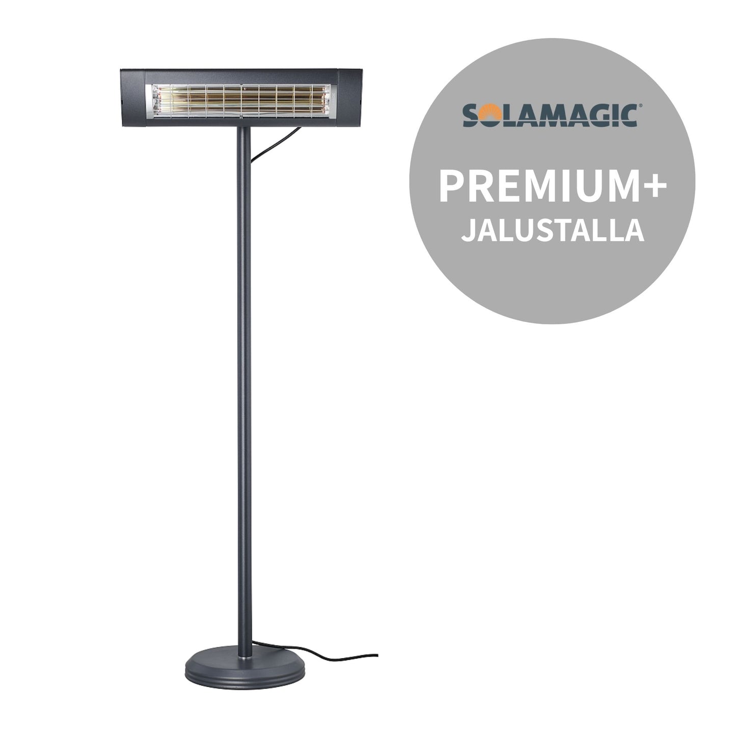 Terassilämmtin Solamagic PREMIUM+ 2500 jalustalla