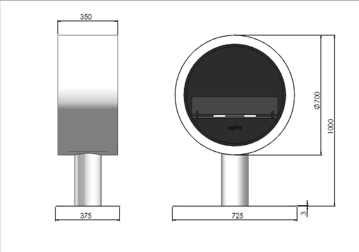 Biofireplace Infire Incircle Stand
