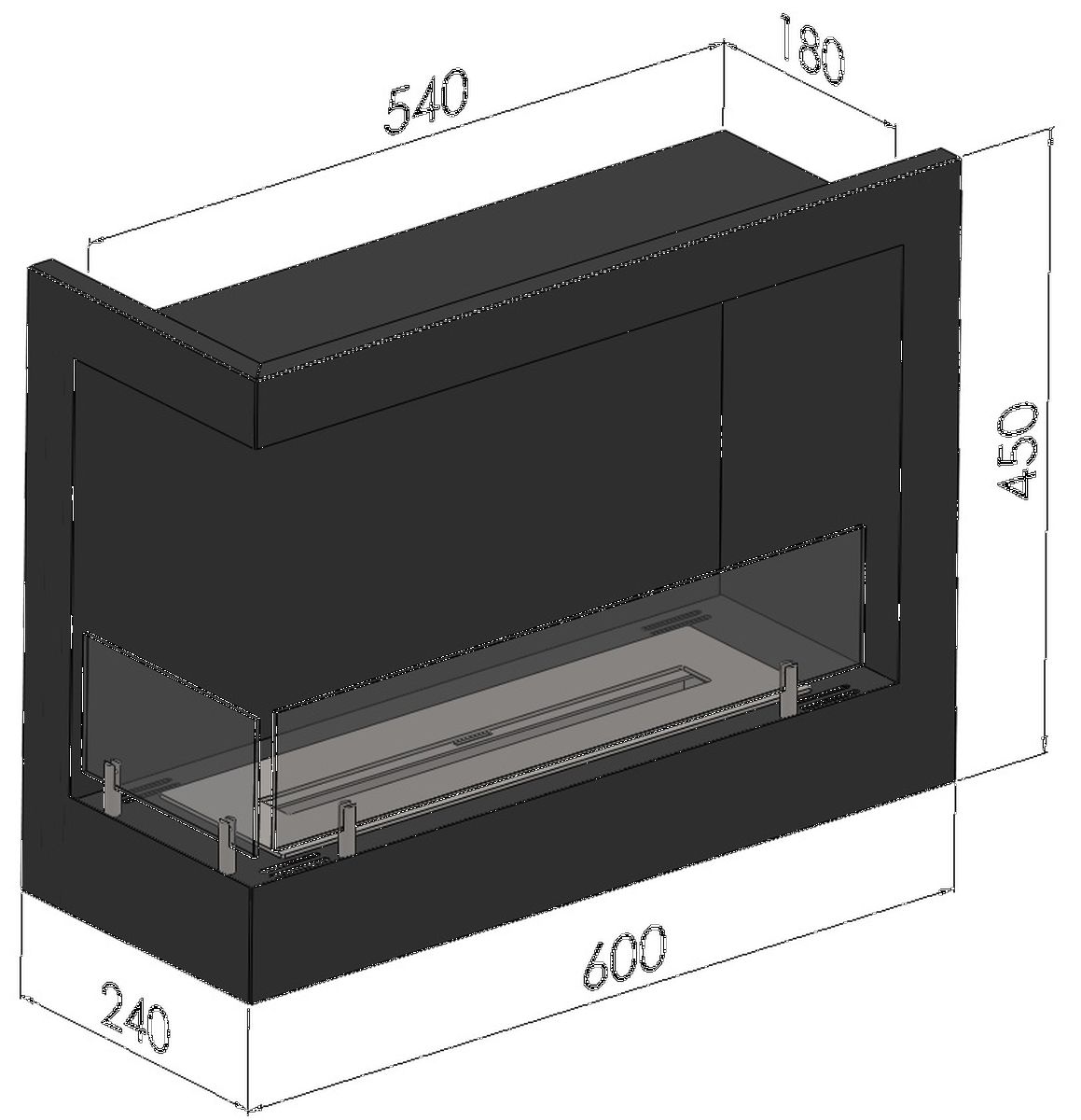 Biotakka SIMPLEfire Corner 600 L/R