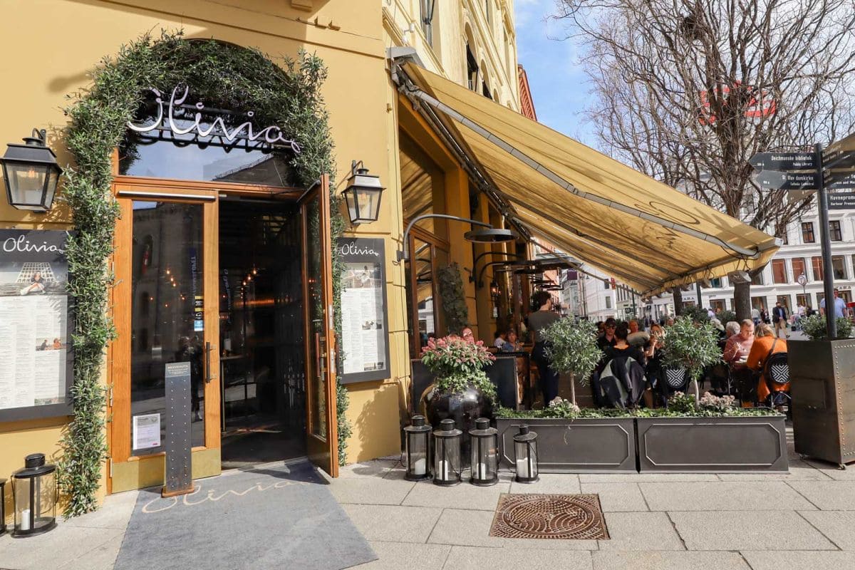 bromic eclipse wall-mounted patio heater at cafe