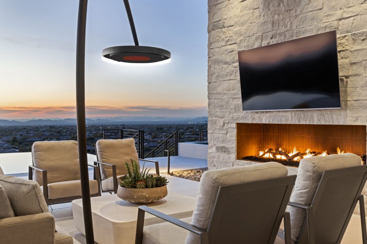 bromic eclipse portable patio heater outdoors at home