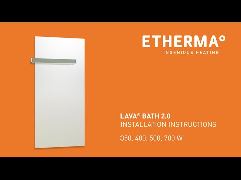 Lämpöpaneeli Etherma LAVA BATH asennusvideo