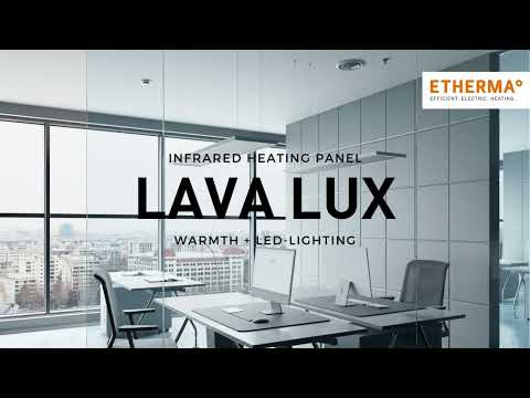 Lämpöpaneeli LED-valoilla Etherma LAVA LUX white video