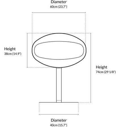 Biofireplace Cocoon Pedestal all black