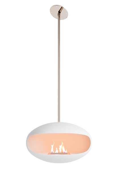 Biofireplace Cocoon Aeris white with steel rod