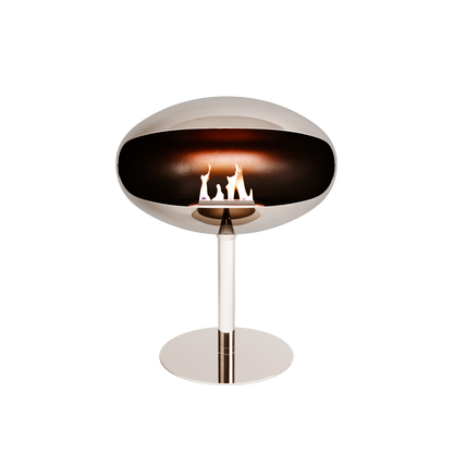 Biofireplace Cocoon Pedestal stainless steel polished