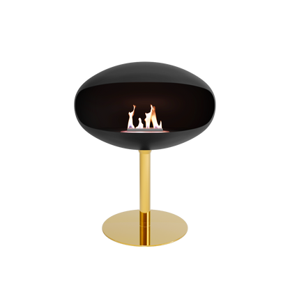 Biofireplace Cocoon Pedestal black with brass base