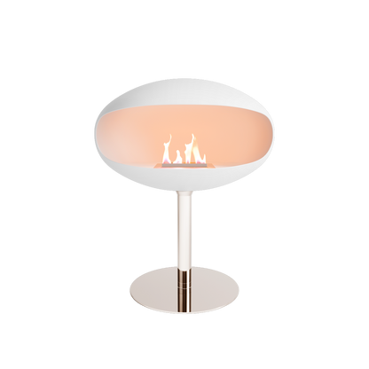 Biofireplace Cocoon Pedestal white with steel base