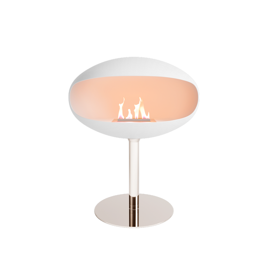 Biotakka Cocoon Pedestal valkoinen teräsjalustalla