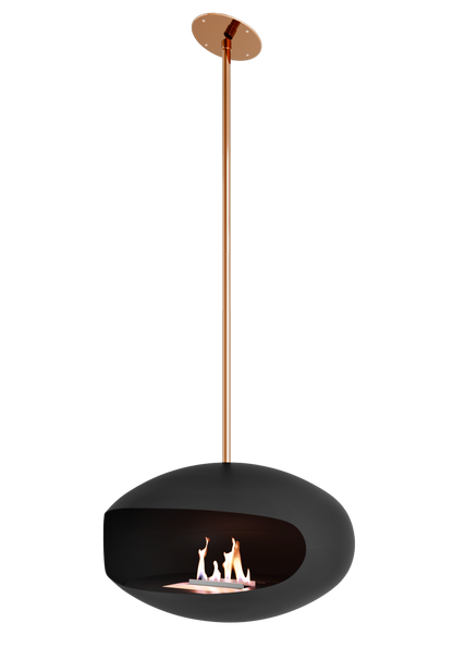Biofireplace Cocoon Aeris black with copper rod