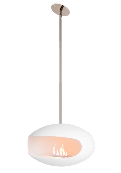 Biofireplace Cocoon Aeris white with steel rod