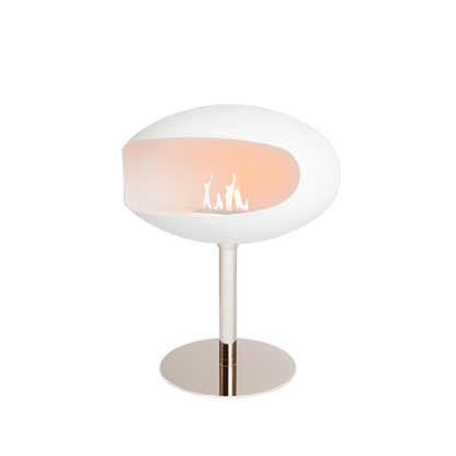 Biofireplace Cocoon Pedestal white with steel base