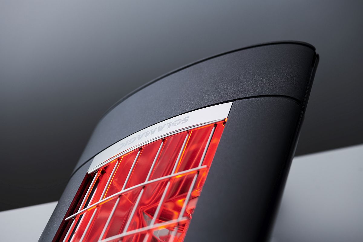 Solamagic infrapunalämmitin lähikuvassa.