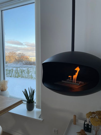 Bioethanol fireplace Cocoon Aeris all-black