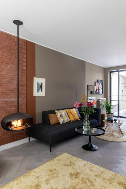 Bioethanol fireplace Cocoon Aeris all-black