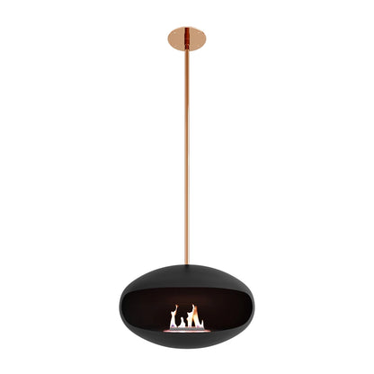 Biofireplace Cocoon Aeris black with copper rod
