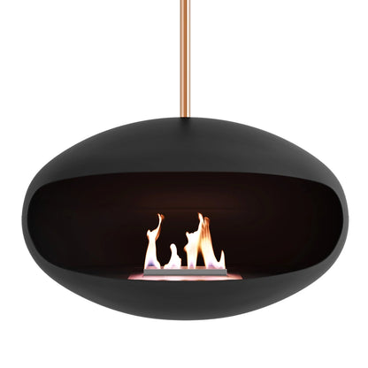 Biofireplace Cocoon Aeris black with copper rod