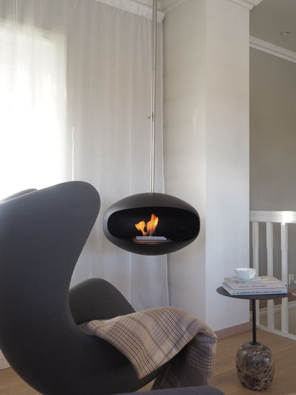 Biofireplace Cocoon Aeris black with steel rod