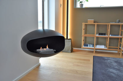 Biofireplace Cocoon Aeris black with steel rod