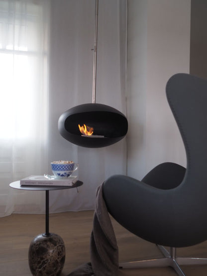 Biofireplace Cocoon Aeris black with steel rod