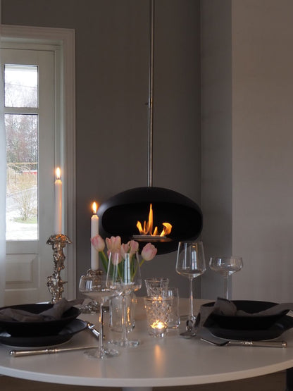 Biofireplace Cocoon Aeris black with steel rod