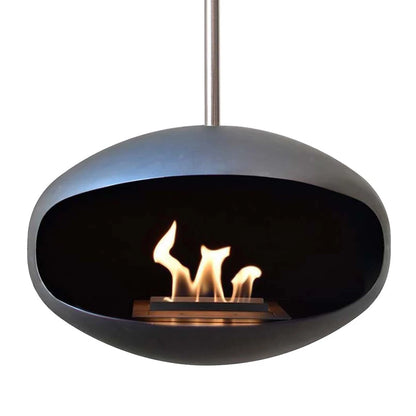 Biofireplace Cocoon Aeris black with steel rod