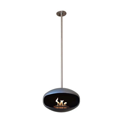 Biofireplace Cocoon Aeris black with steel rod