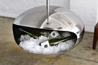 Biofireplace Cocoon Aeris polished stainless steel