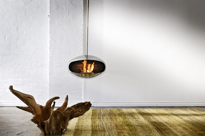 Biofireplace Cocoon Aeris polished stainless steel