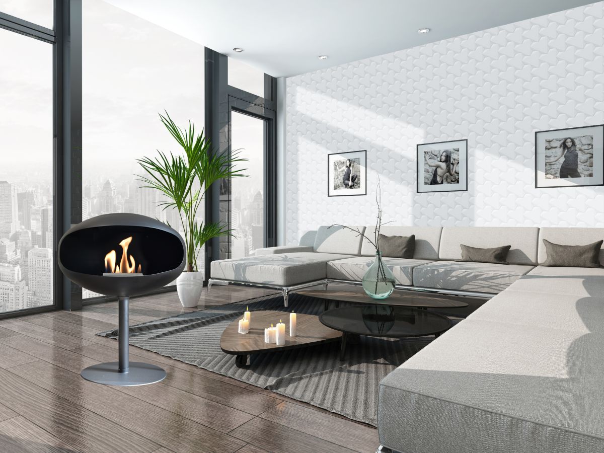 Biofireplace Cocoon Pedestal all black