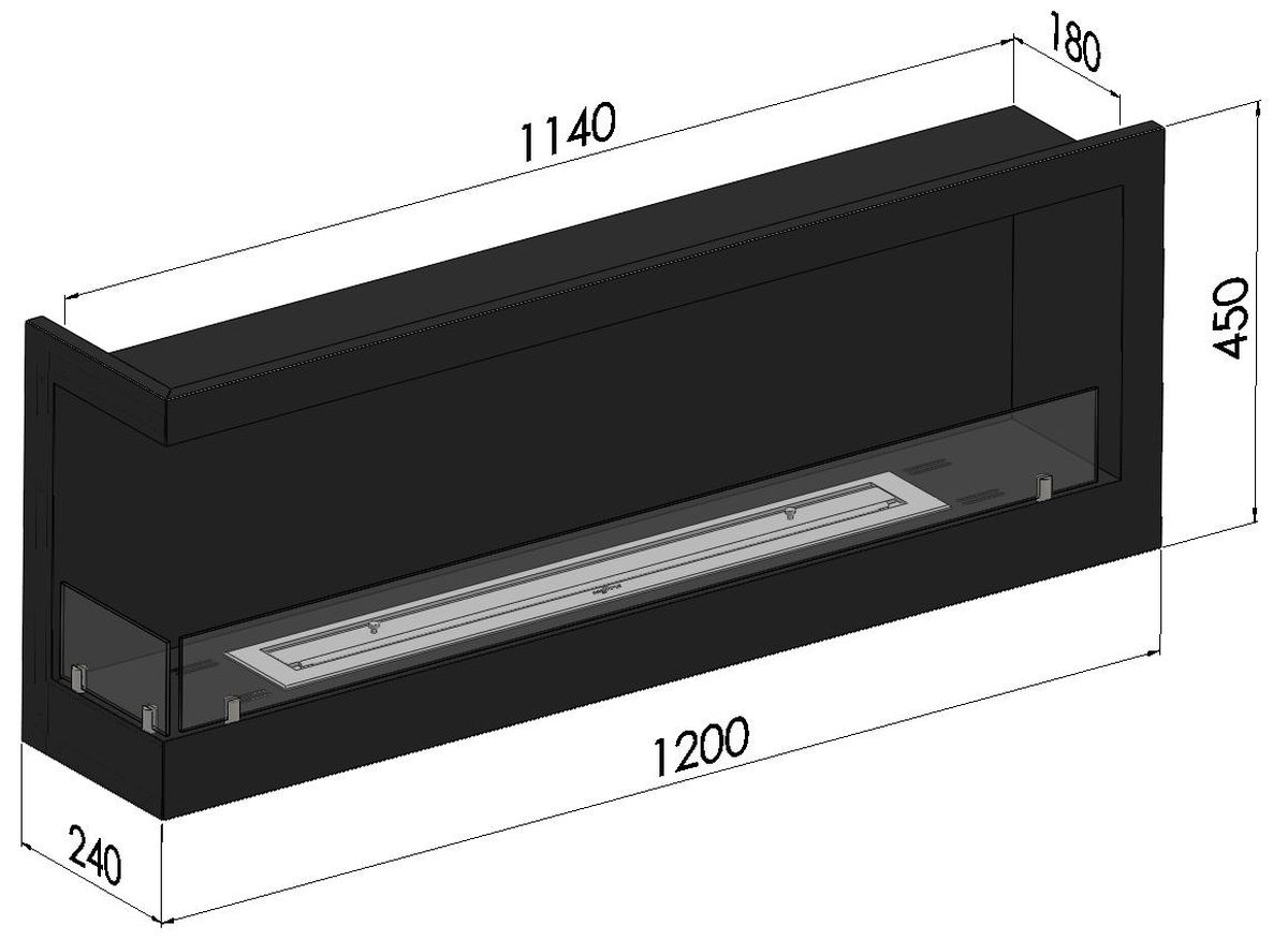 Biotakka SIMPLEfire Corner 1200 L/R
