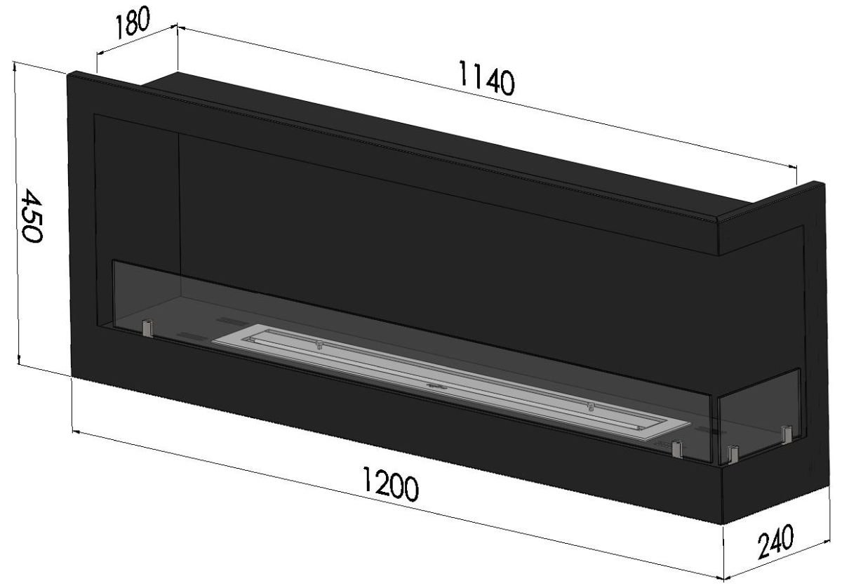 Biotakka SIMPLEfire Corner 1200 L/R