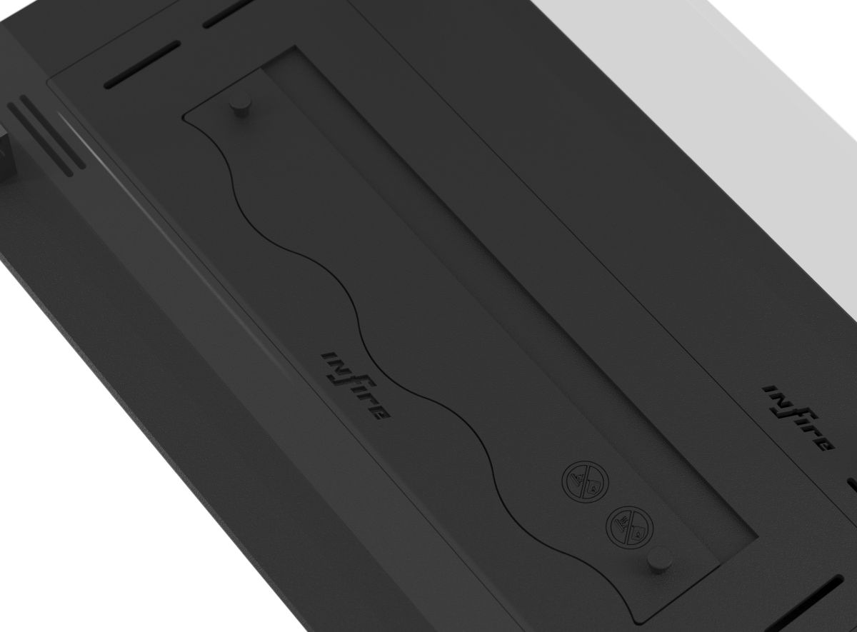 Biotakkainsertti Infire Slim Line 600 musta