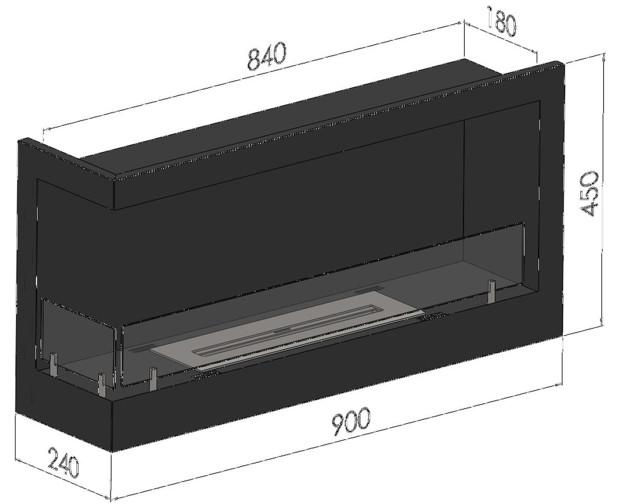 Biotakka SIMPLEfire Corner 900 L/R