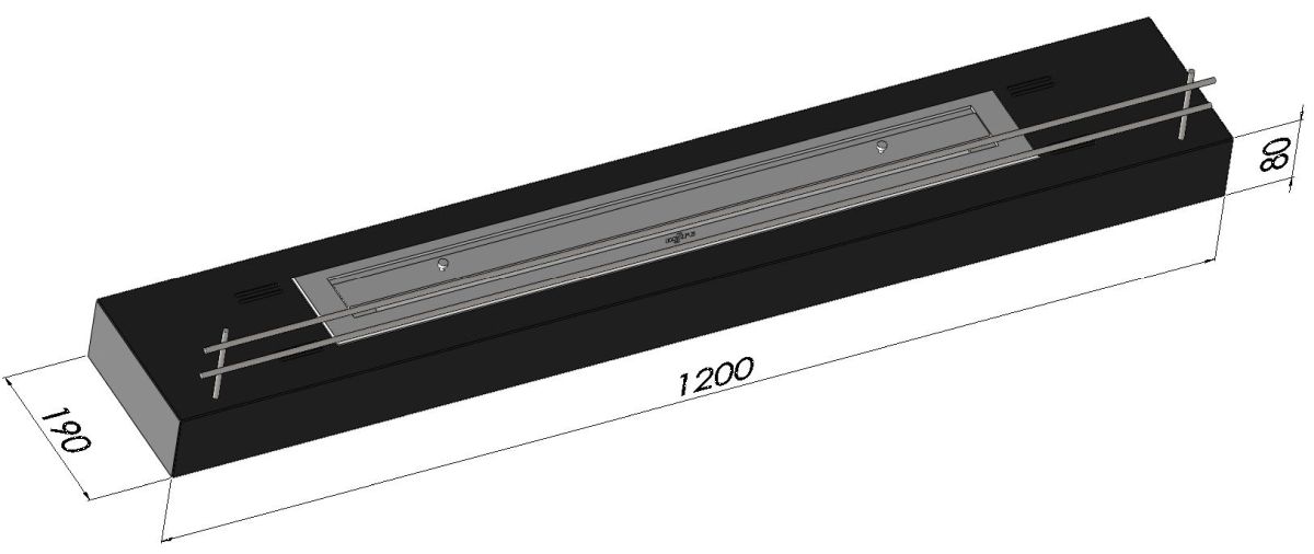 Biotakkainsertti SIMPLEfire Firebox 1200