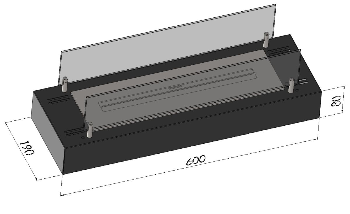 Biotakkainsertti SIMPLEfire Firebox 600