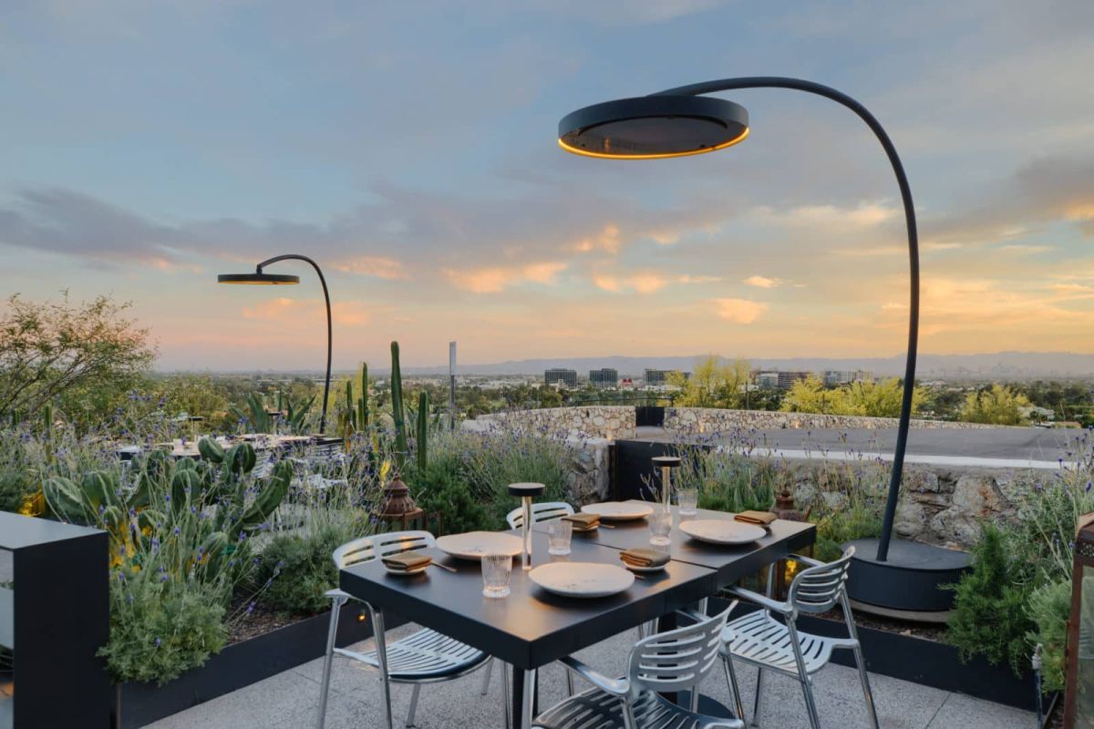 bromic eclipse portable patio heater at terrace
