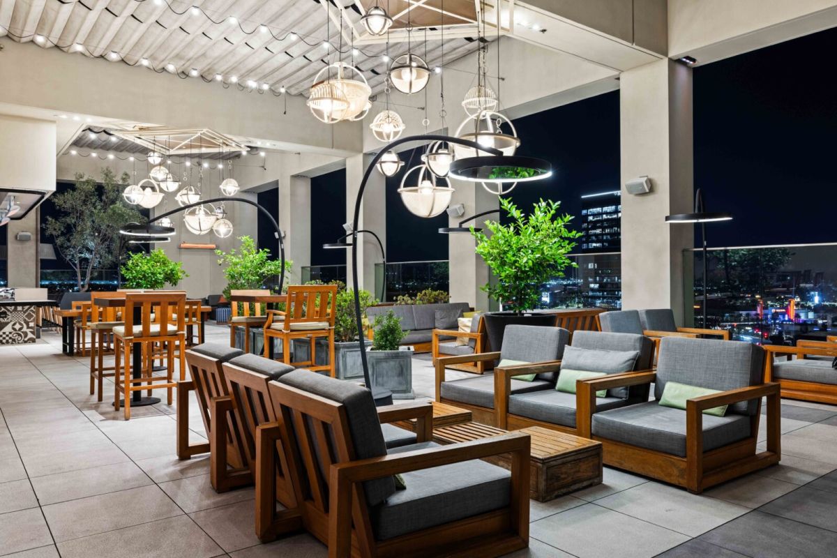 bromic eclipse portable patio heater at lounge