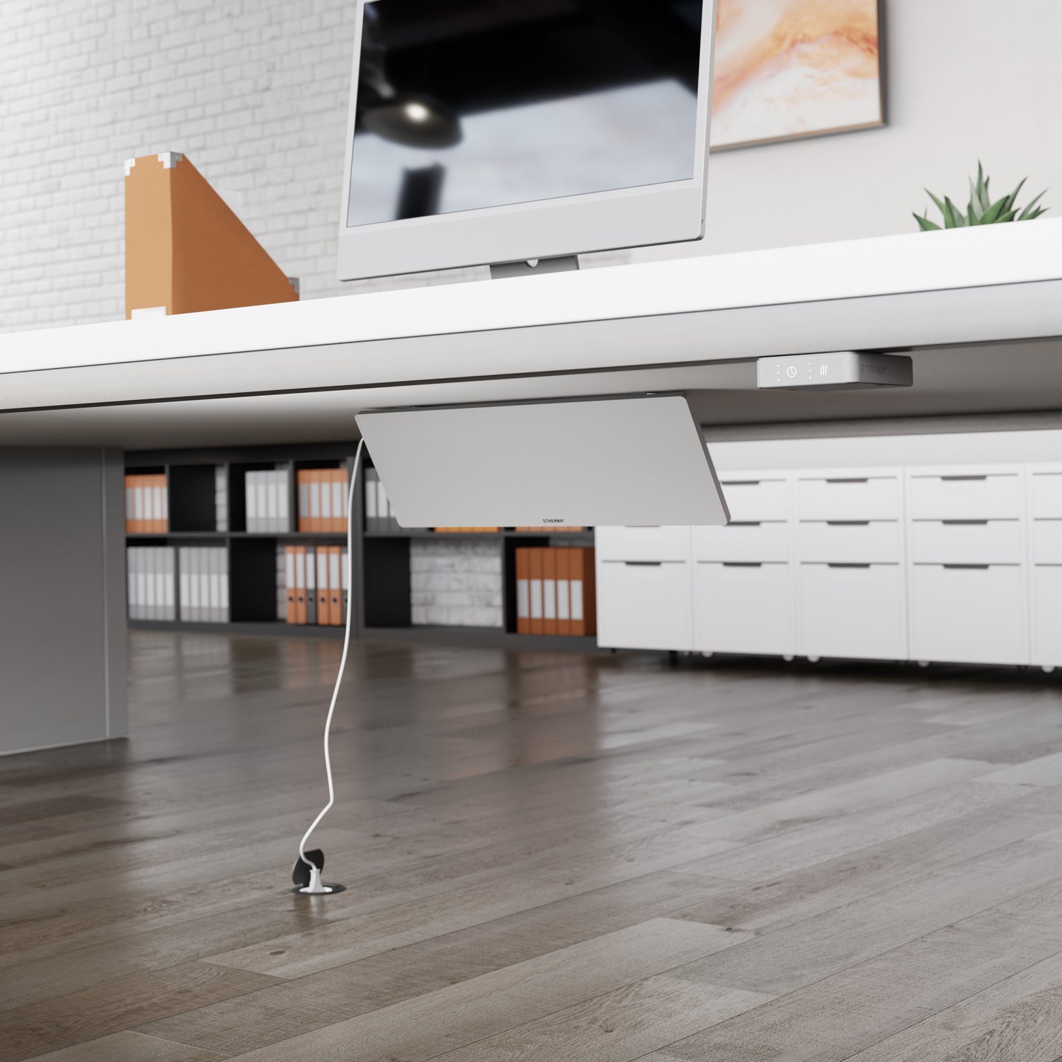 Työpistelämmitin Etherma LAVA DESK SUB valkoinen