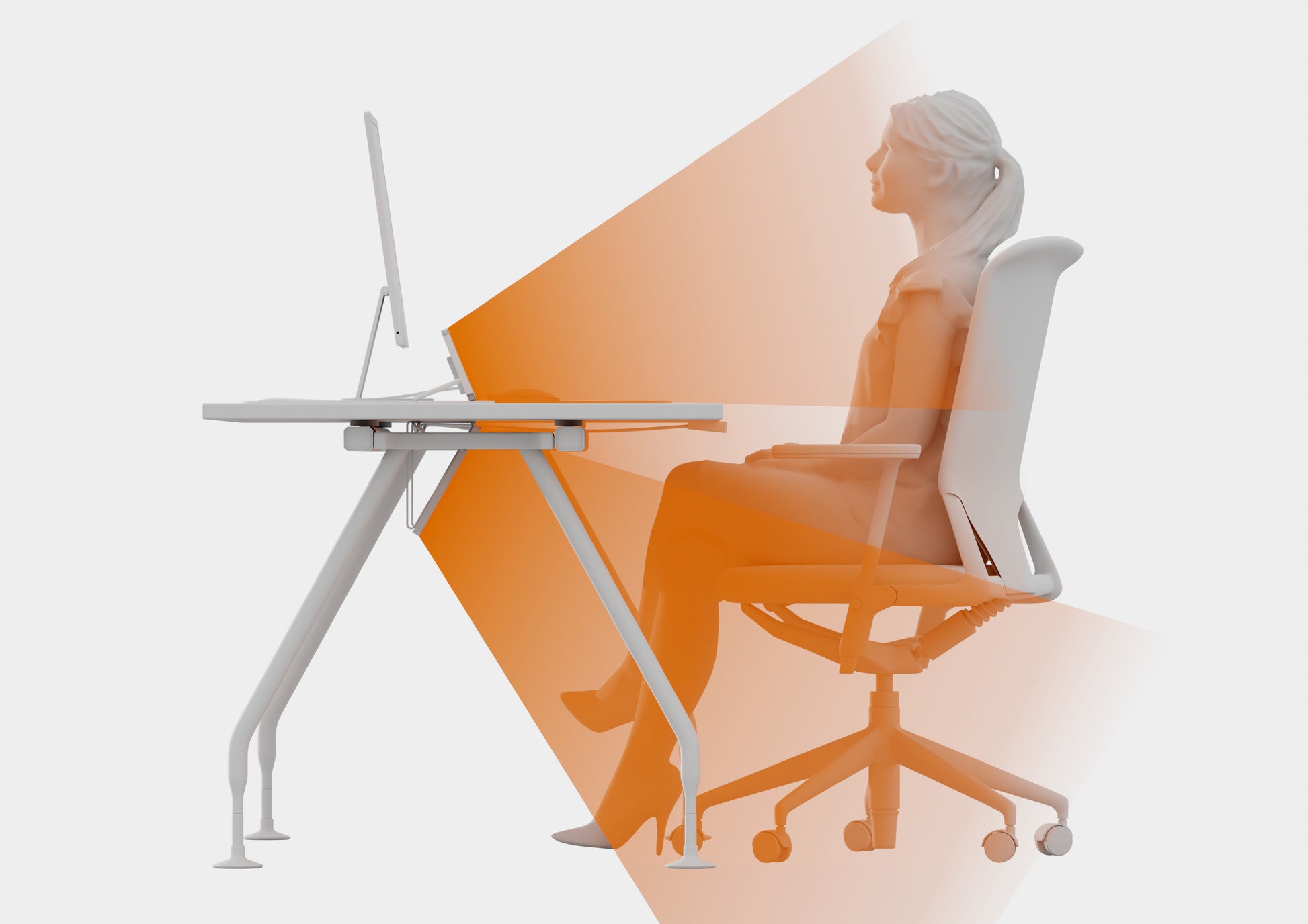 Työpistelämmitin Etherma LAVA DESK ZONE lämpökuva