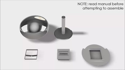 Biofireplace Cocoon Pedestal stainless steel polished